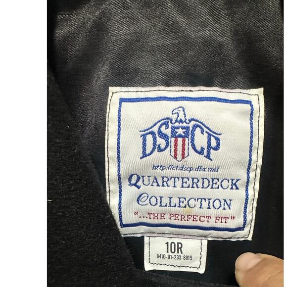 DSCP Quarterdeck Collection Pea Coat Women’s 10R Wool 3 Button Navy - Picture 4 of 6